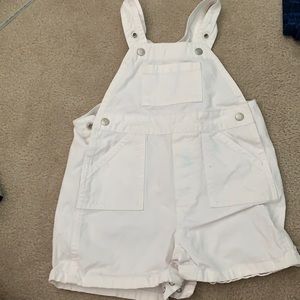 Cute white overalls